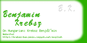 benjamin krebsz business card